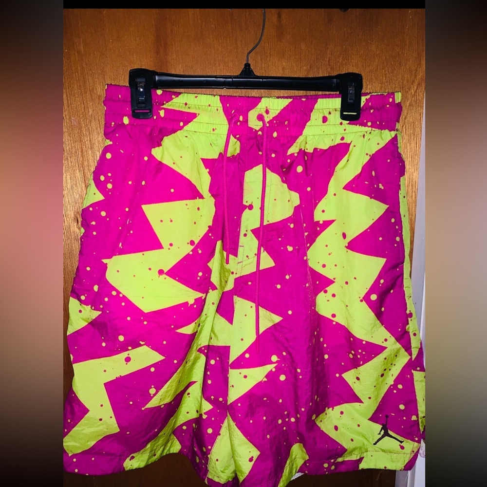 Jordan Athletic Shorts in Pink and Yellow